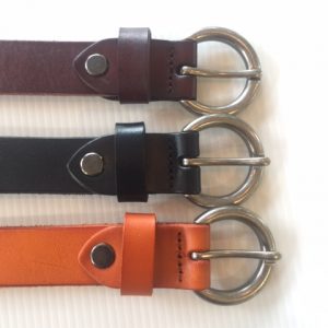 Handmade genuine leather belts (Width 2.5cm with Round Buckle)