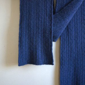 Possum Merino Cable Scarf Blue - Kiwi Merino and More