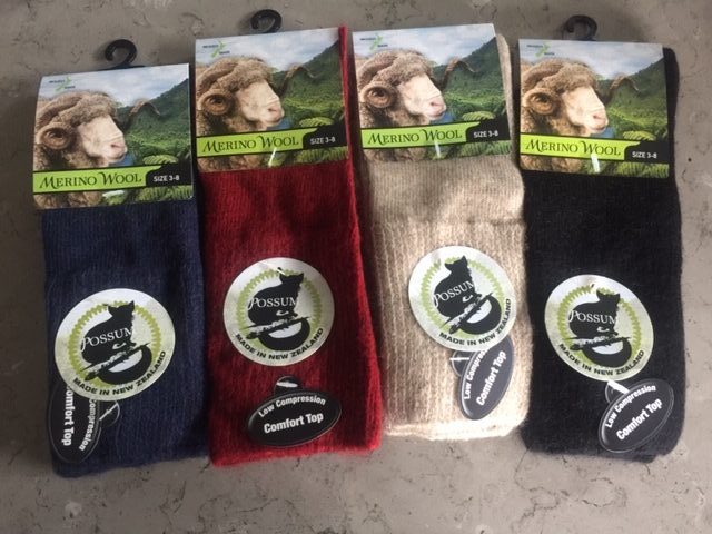 Comfort Top Possum socks - Kiwi Merino