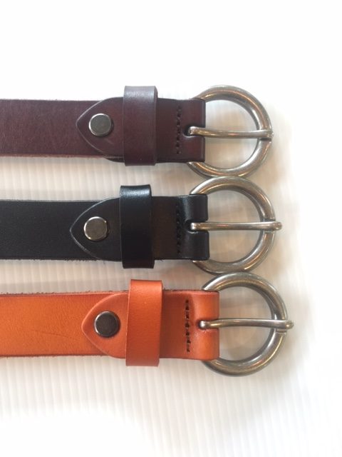Handmade genuine leather belts (Width 2.5cm with Round Buckle)